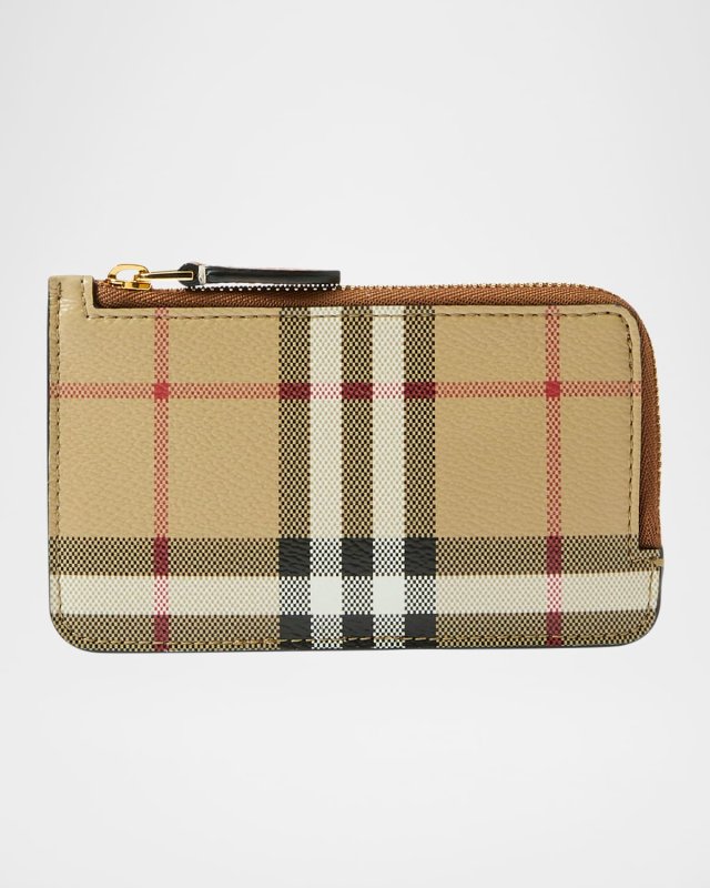 Sommerset Check Zip Card Holder